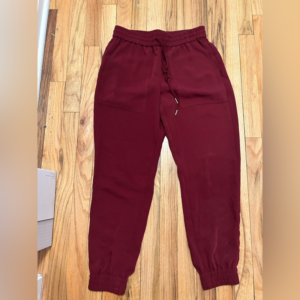 Ann Taylor - cranberry color joggers - size XS